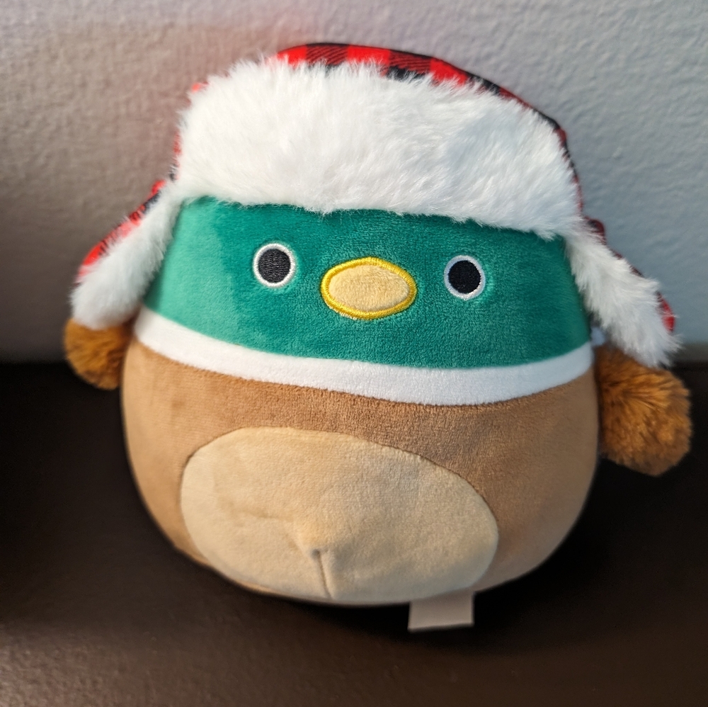 Squishmallow Avery Duck Plaid Hat
